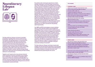 Neuroliterary Lifespan Lab First Think Tank brochure - Page 2